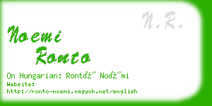 noemi ronto business card